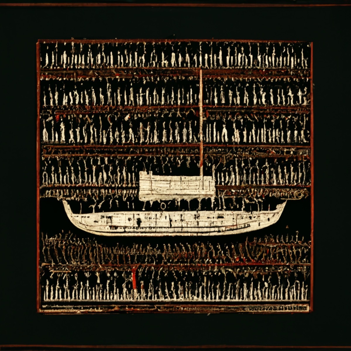 AI-generated slave ship diagram 2