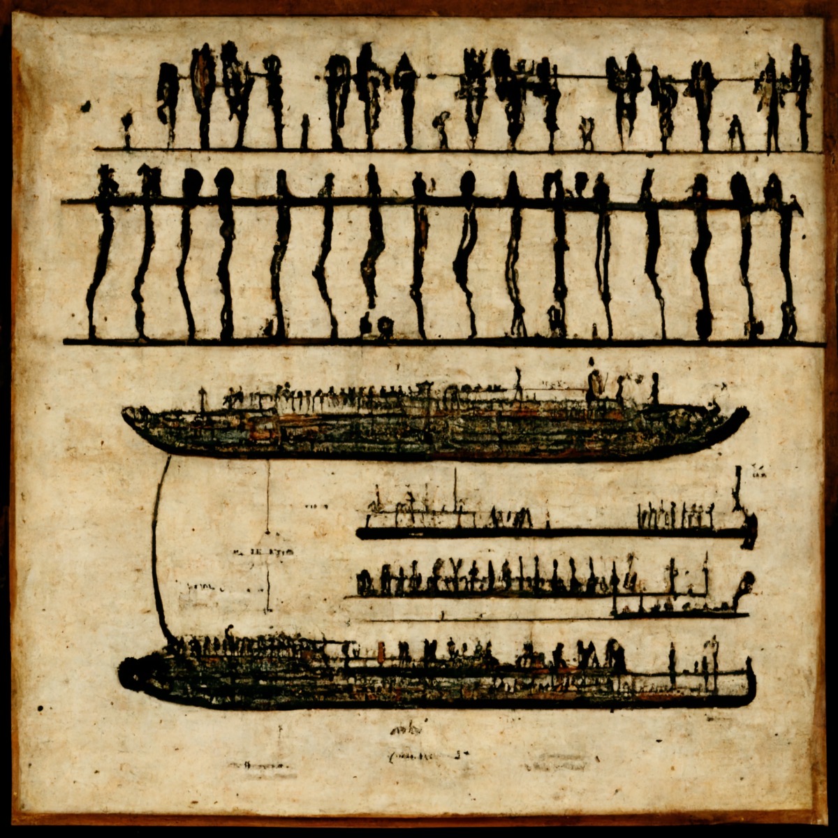 AI-generated slave ship diagram 3