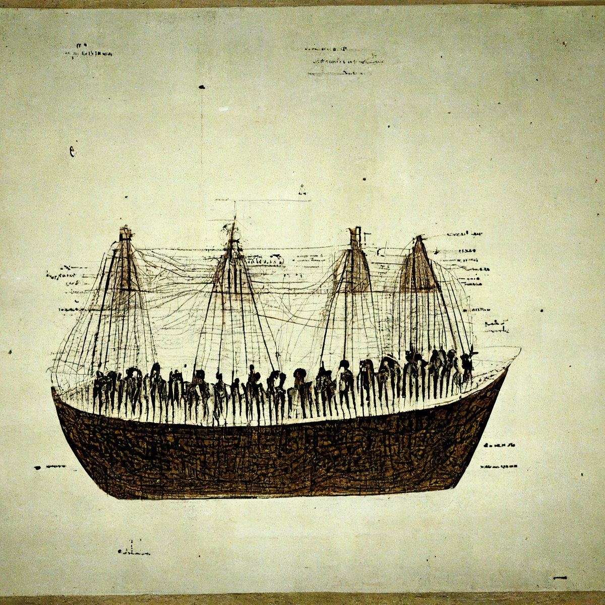 AI-generated slave ship diagram 4
