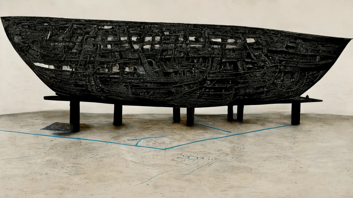 AI-generated slave ship concept sketch 3
